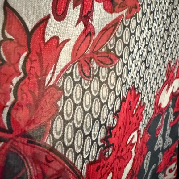 Studio 1940 Red and Black Paisley Floral Design - Picture 4 of 4